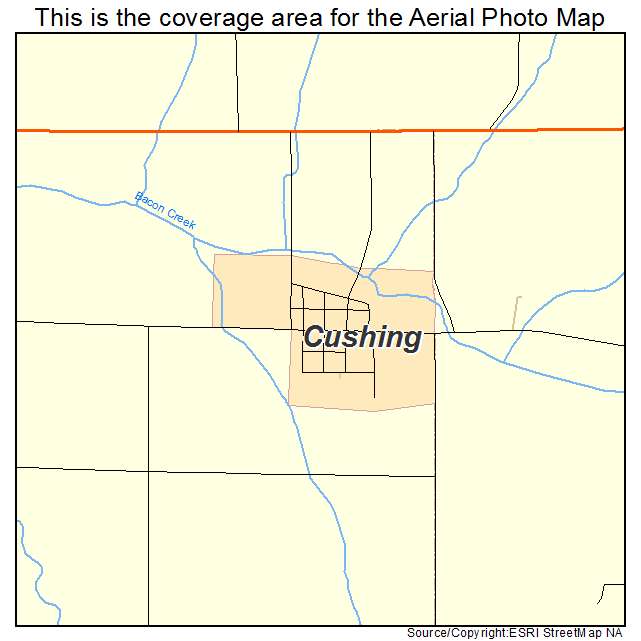 Cushing, IA location map 