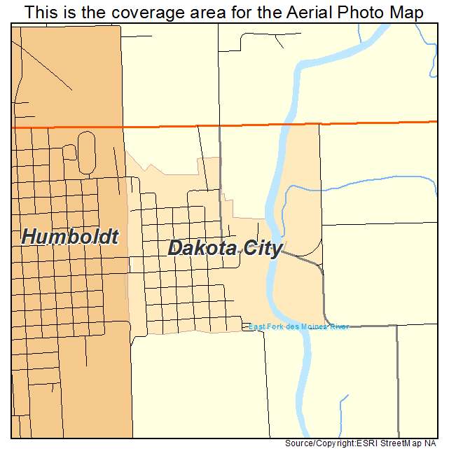 Dakota City, IA location map 
