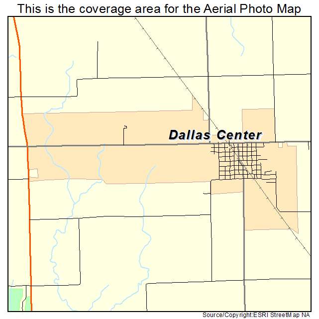 Dallas Center, IA location map 