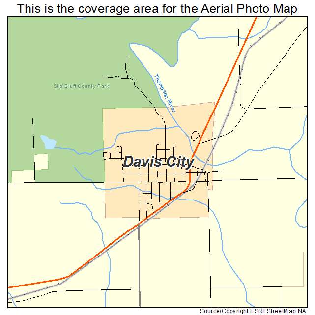 Davis City, IA location map 