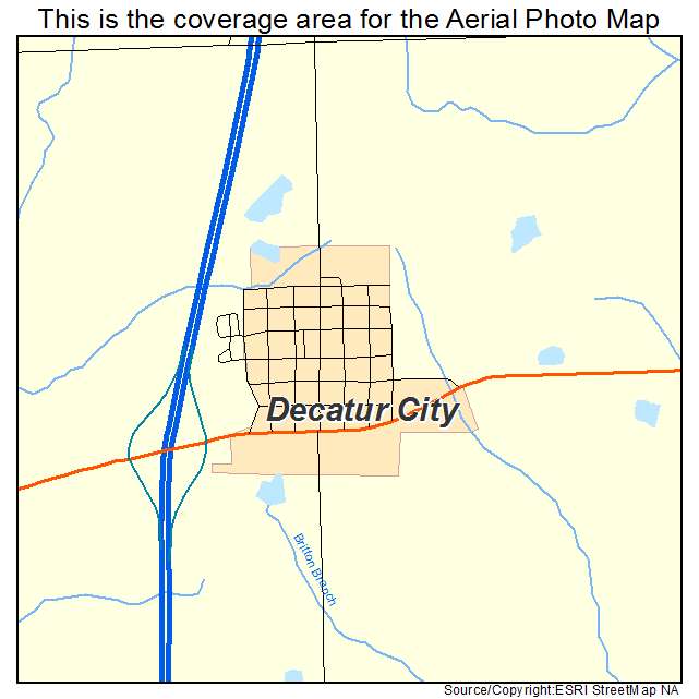 Decatur City, IA location map 