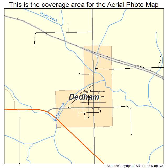 Dedham, IA location map 