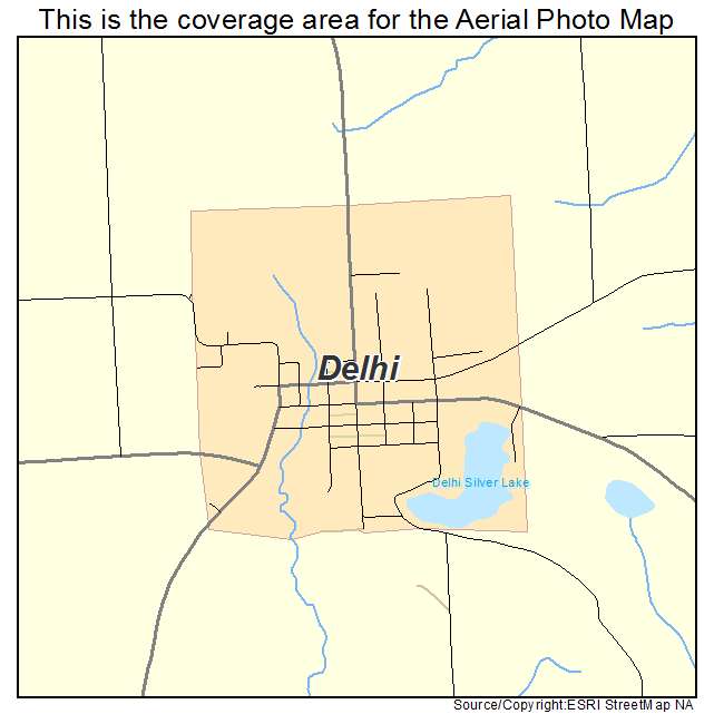 Delhi, IA location map 