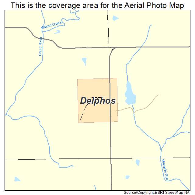 Delphos, IA location map 