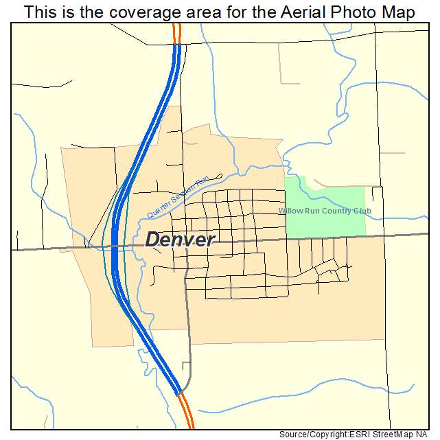 Denver, IA location map 