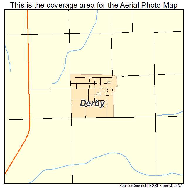 Derby, IA location map 