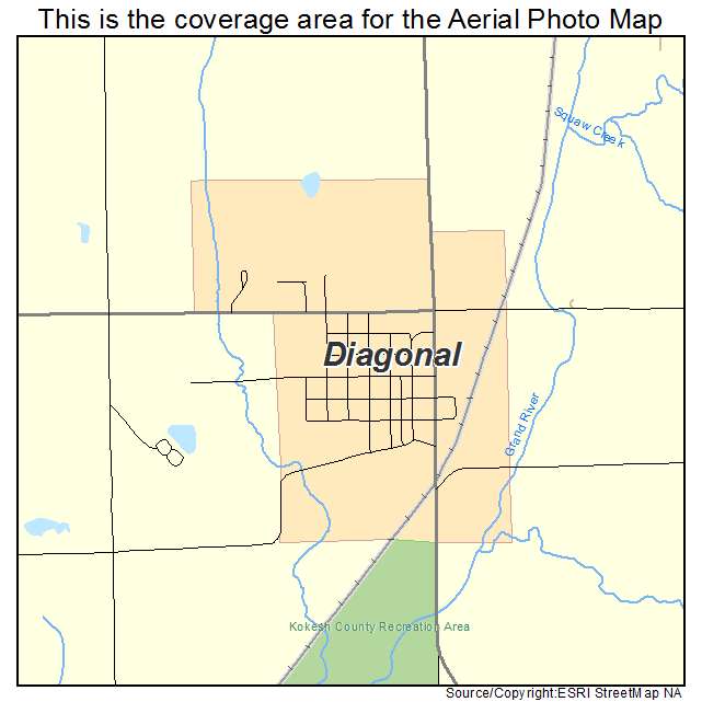 Diagonal, IA location map 