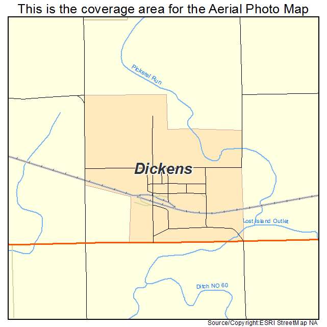 Dickens, IA location map 