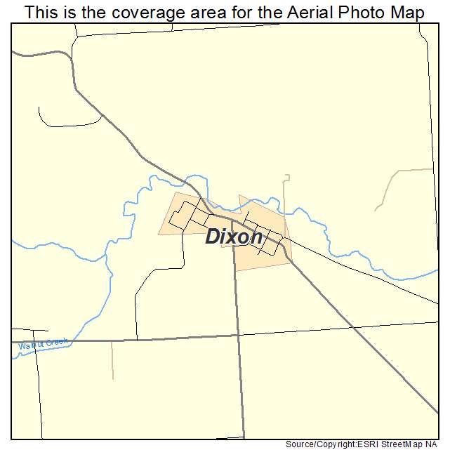 Dixon, IA location map 