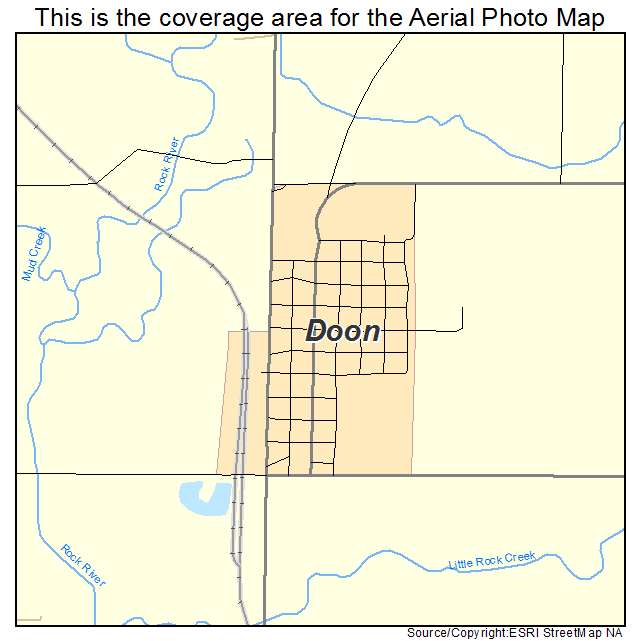 Doon, IA location map 