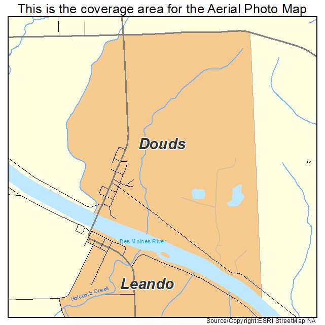 Douds, IA location map 