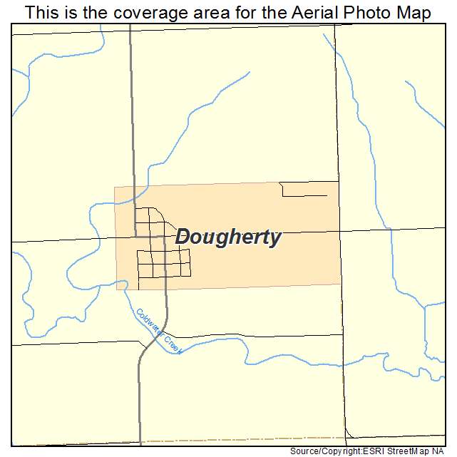 Dougherty, IA location map 