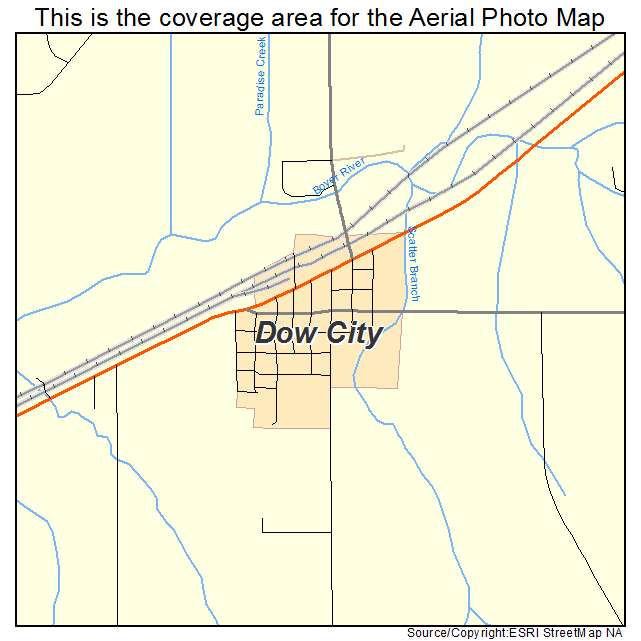 Dow City, IA location map 