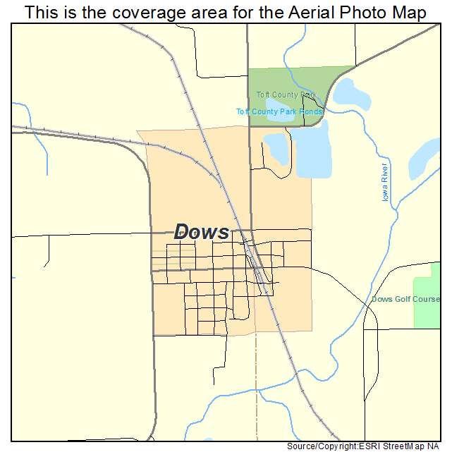Dows, IA location map 