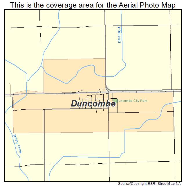 Duncombe, IA location map 