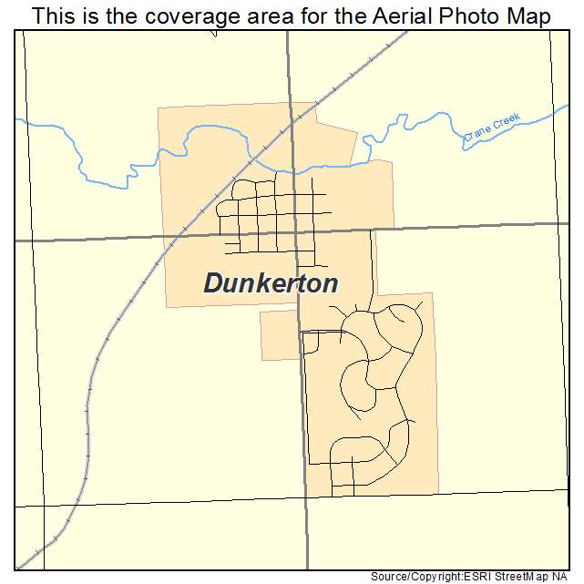 Dunkerton, IA location map 