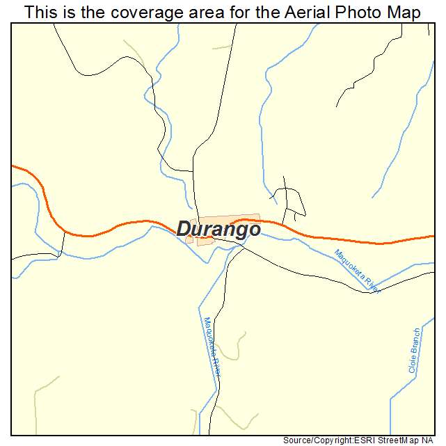 Durango, IA location map 