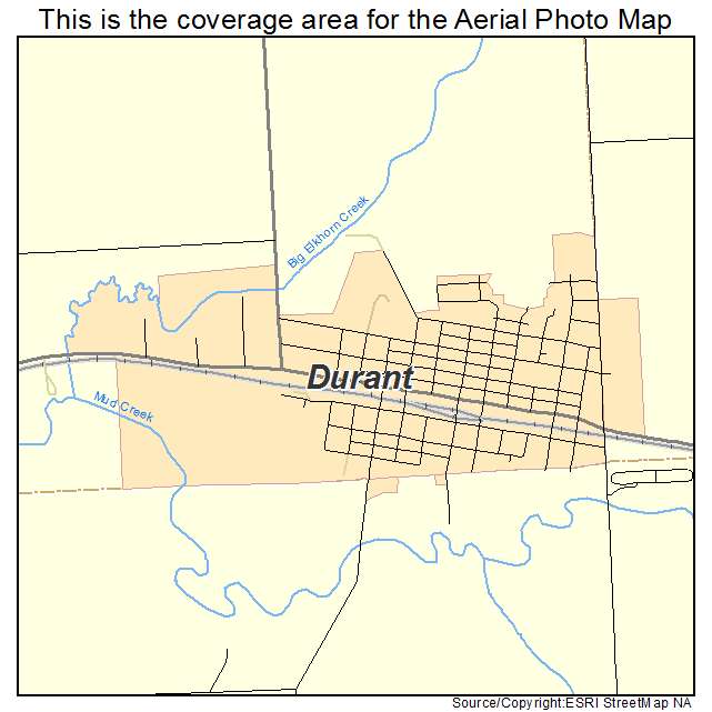 Durant, IA location map 