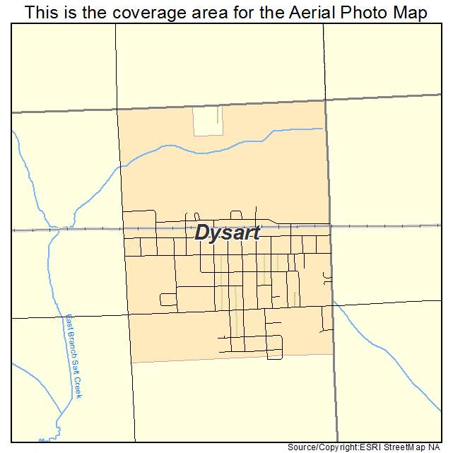 Dysart, IA location map 