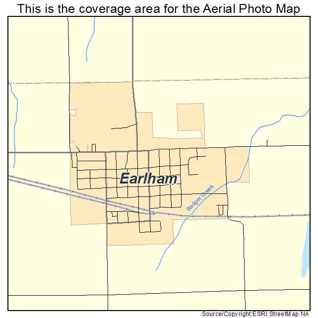 Earlham, IA location map 