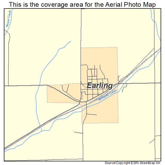 Earling, IA location map 