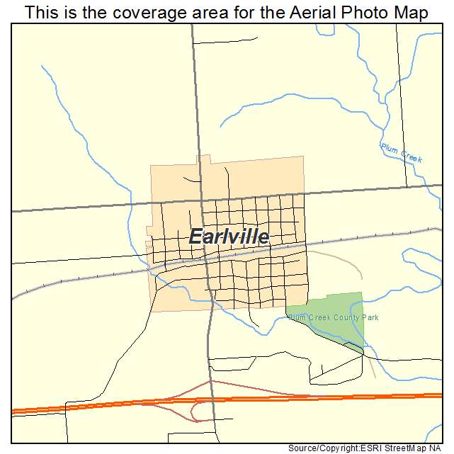 Earlville, IA location map 