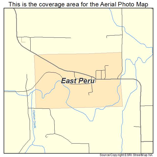 East Peru, IA location map 