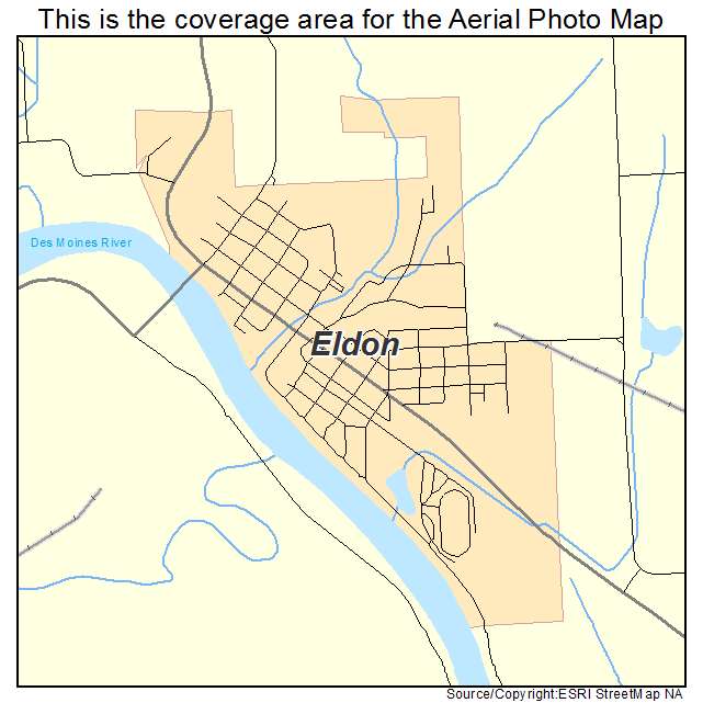 Eldon, IA location map 
