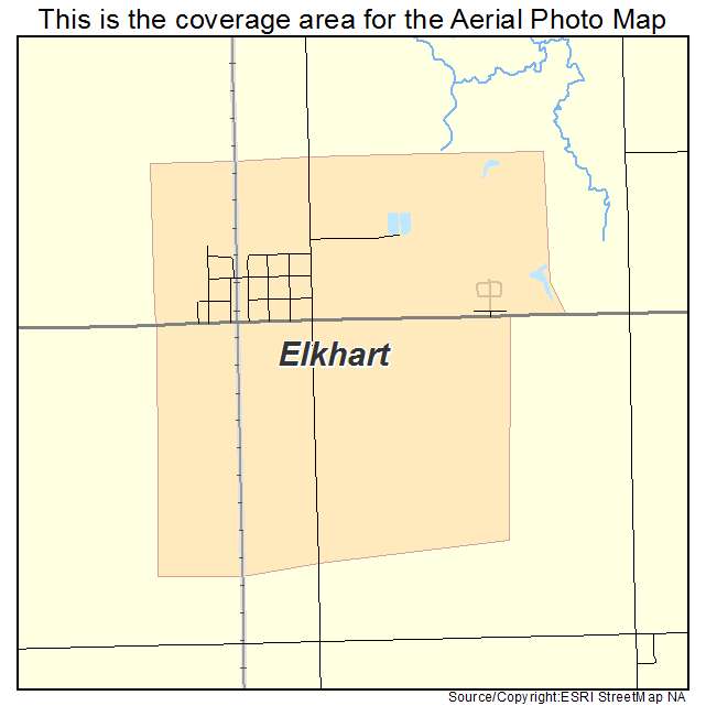 Elkhart, IA location map 