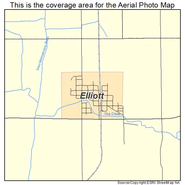 Elliott, IA location map 