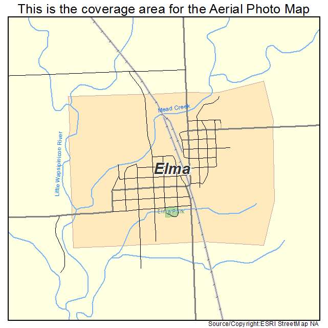Elma, IA location map 