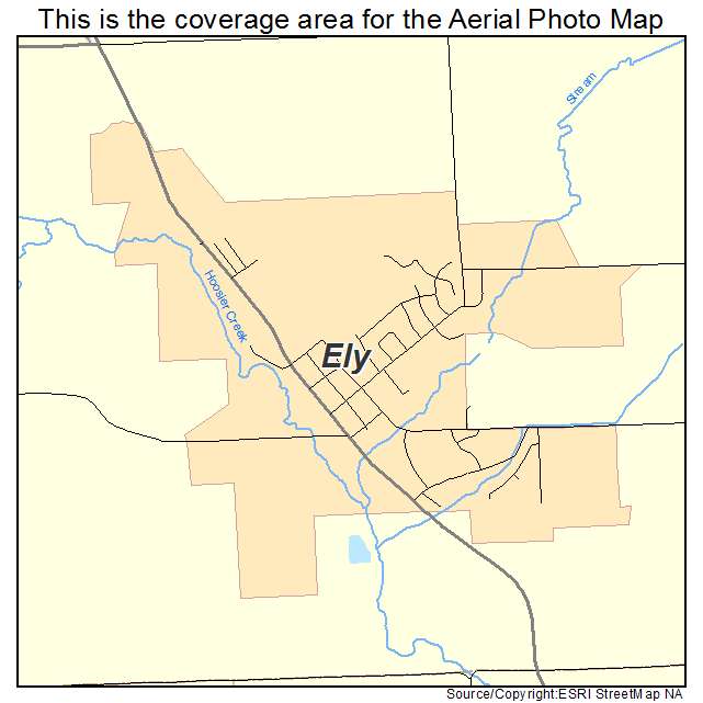 Ely, IA location map 