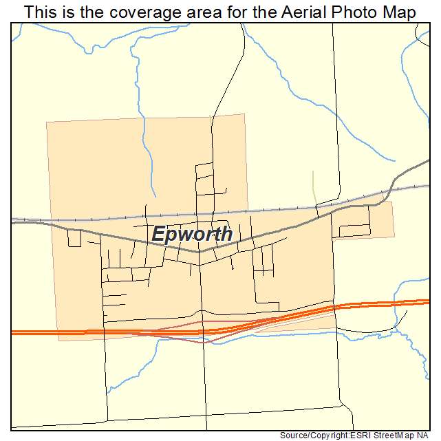 Epworth, IA location map 