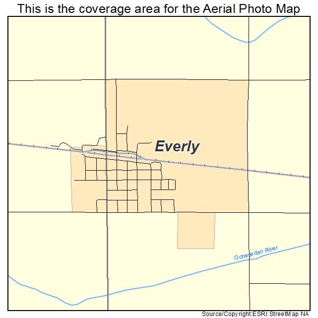 Everly, IA location map 