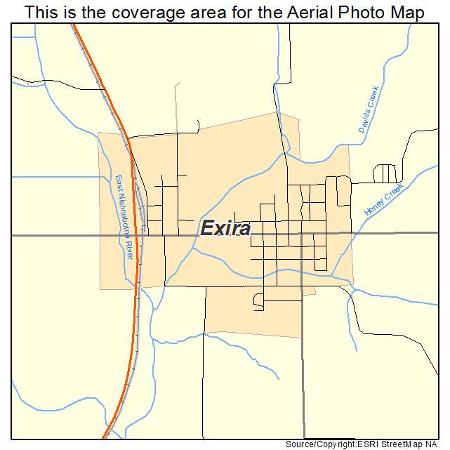 Exira, IA location map 