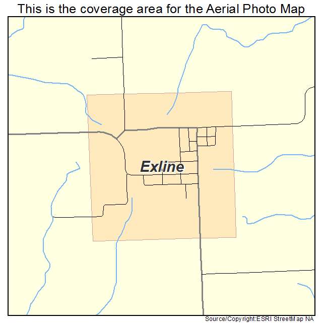 Exline, IA location map 