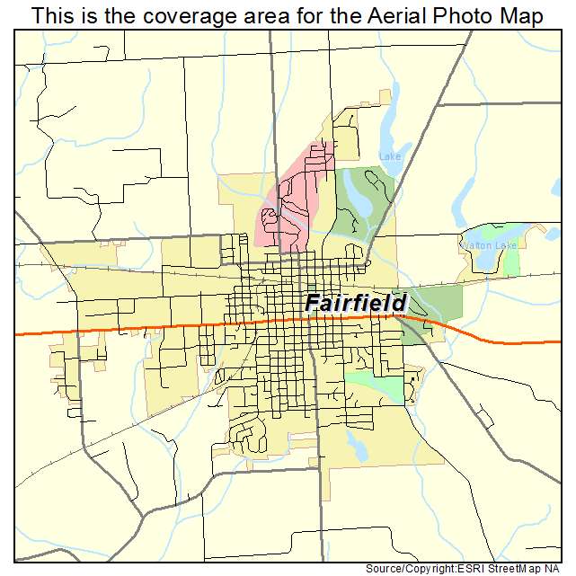 Fairfield, IA location map 