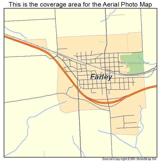 Farley, IA location map 