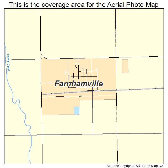 Farnhamville, IA location map 
