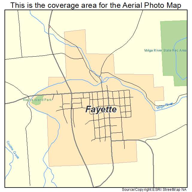 Fayette, IA location map 