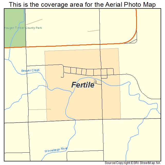 Fertile, IA location map 