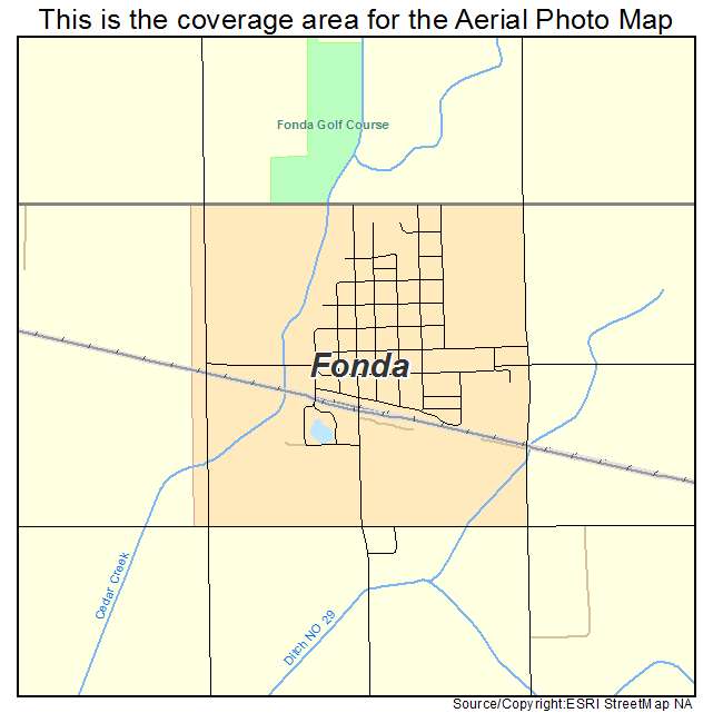 Fonda, IA location map 