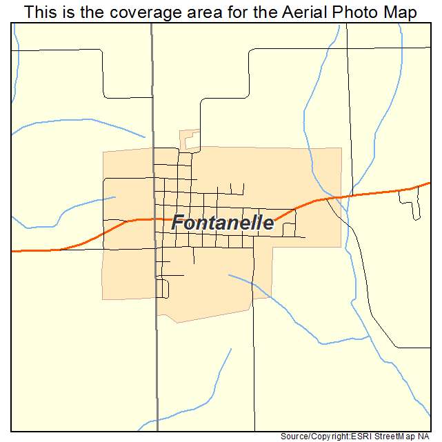 Fontanelle, IA location map 