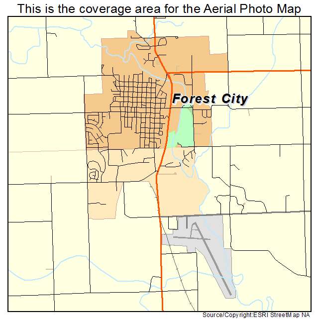 Aerial Photography Map Of Forest City Ia Iowa