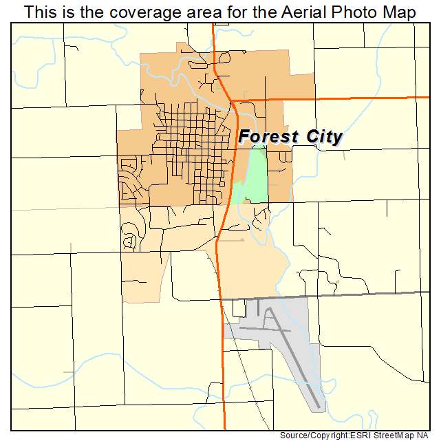 Forest City, IA location map 