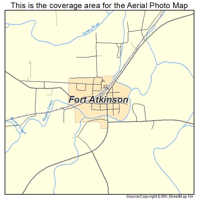 Fort Atkinson, IA location map 
