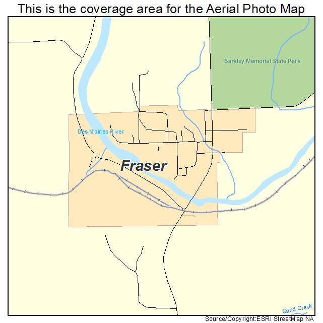 Fraser, IA location map 
