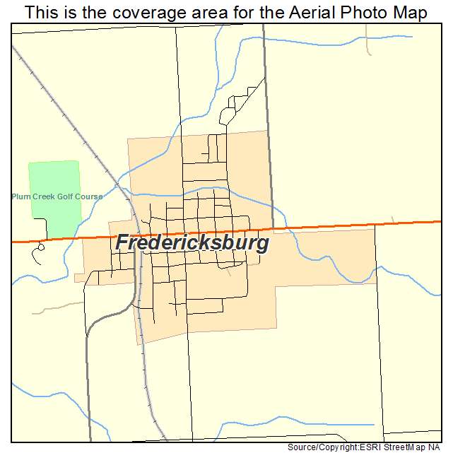 Fredericksburg, IA location map 
