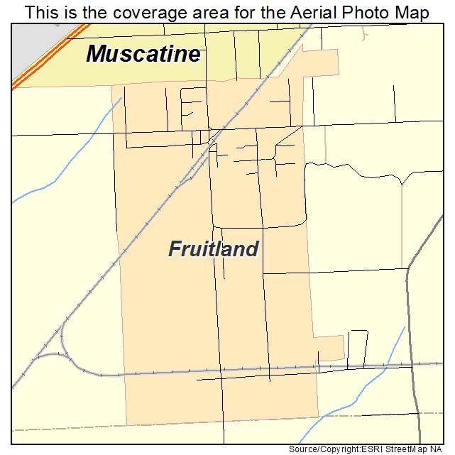 Fruitland, IA location map 