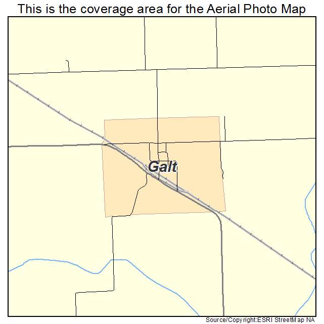 Galt, IA location map 